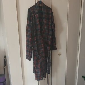 L.L.Bean XL Tall Plaid Flannel Robe